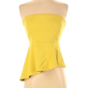 Trafalu Yellow Asymmetric Peplum Top